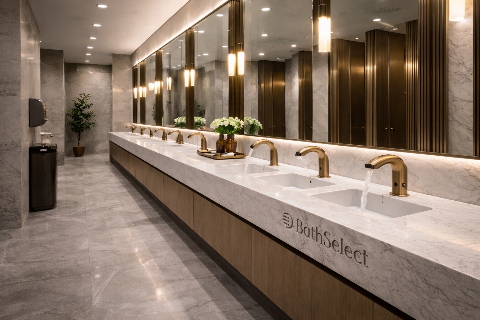 High traffic public restroom